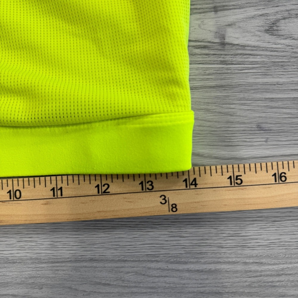 Fabletics Neon Yellow Mesh Strappy Back Sports Bra Womens Medium Activewear - Picture 5 of 5